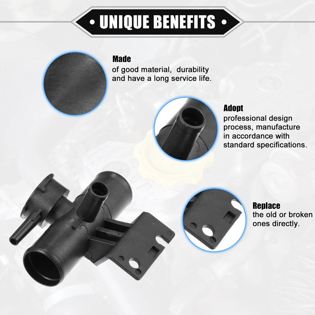 Radiator Coolant Filler Neck Replacement without Cap for Mitsubishi Black (2008–2012)
