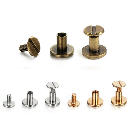 20Pcs Brass Rivets for Leather Craft (Chicago Nail)