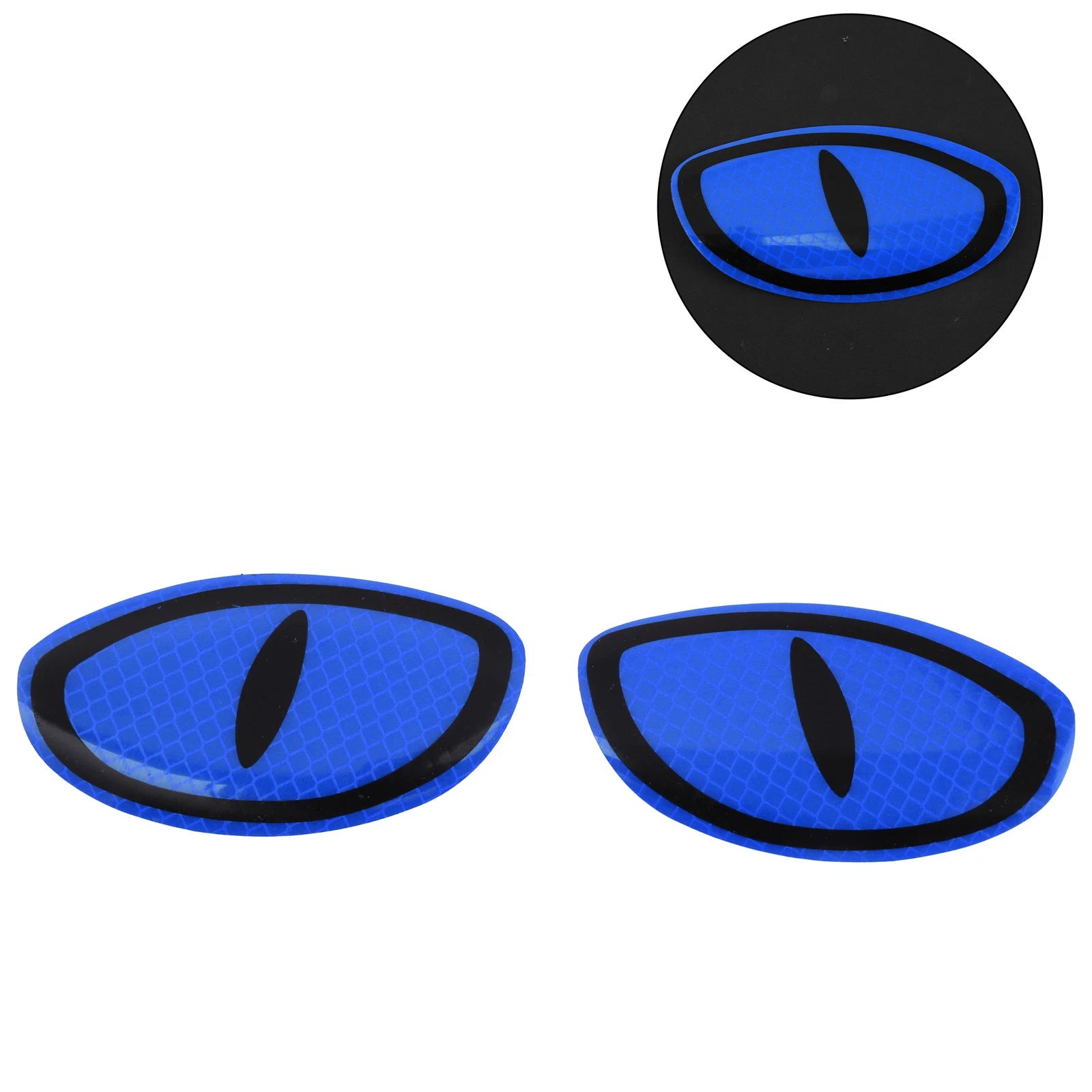 Reflective Bumper Decal for Universal Fit (Fluorescent Blue, Devil's Eye)