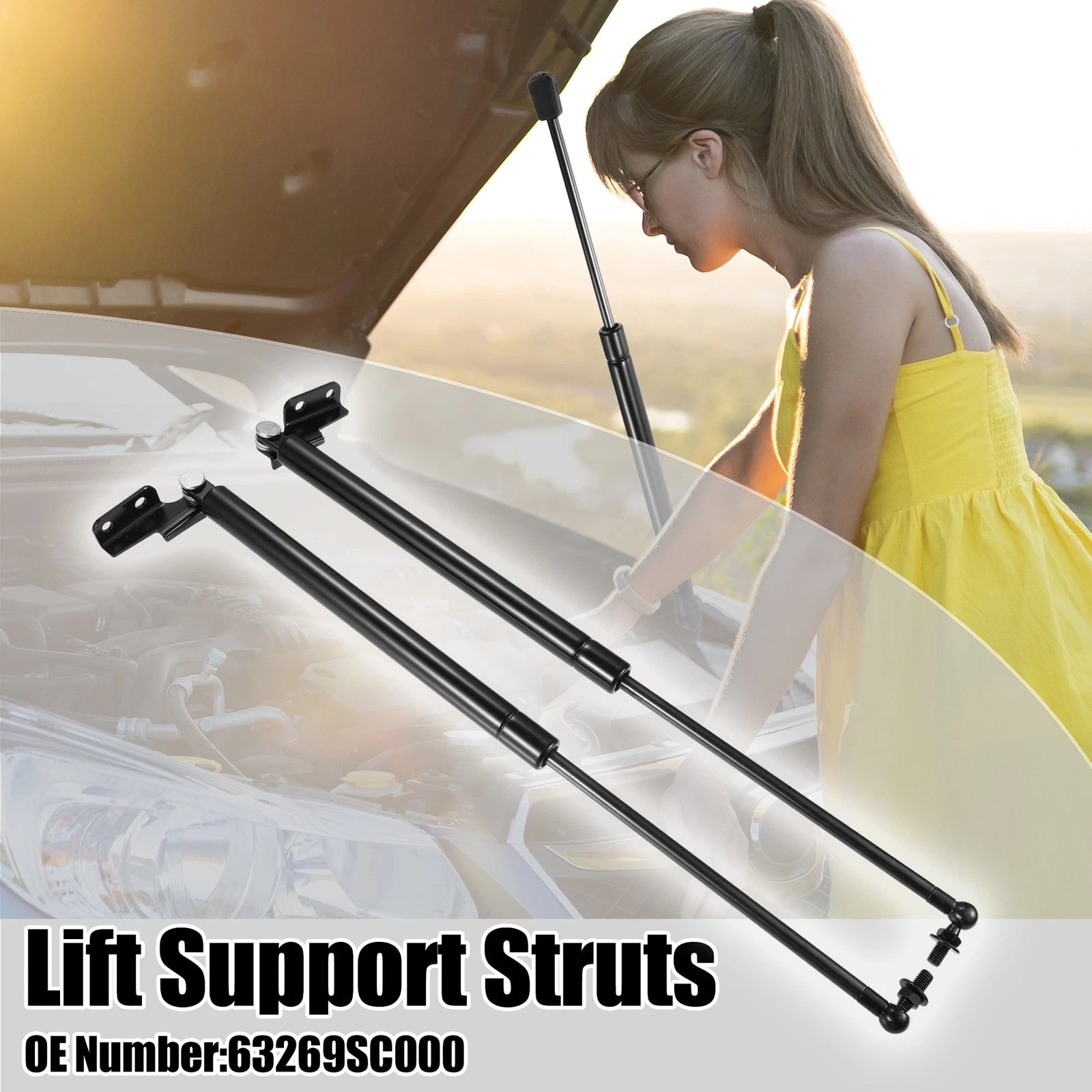 2PCS Rear Tailgate Lift Support Gas Struts Replacement for Subaru Forester (2009–2013)