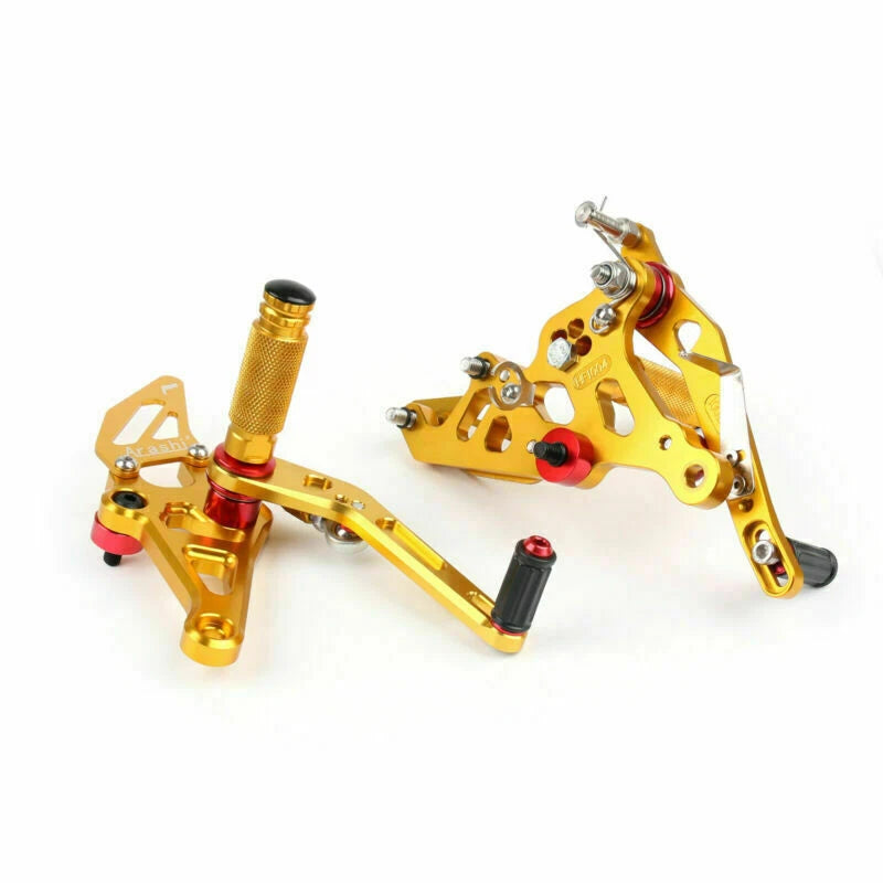 Aluminum Rearsets Footpegs Pedals for Yamaha MT-07/FZ07 (2014–2018) Gold T9