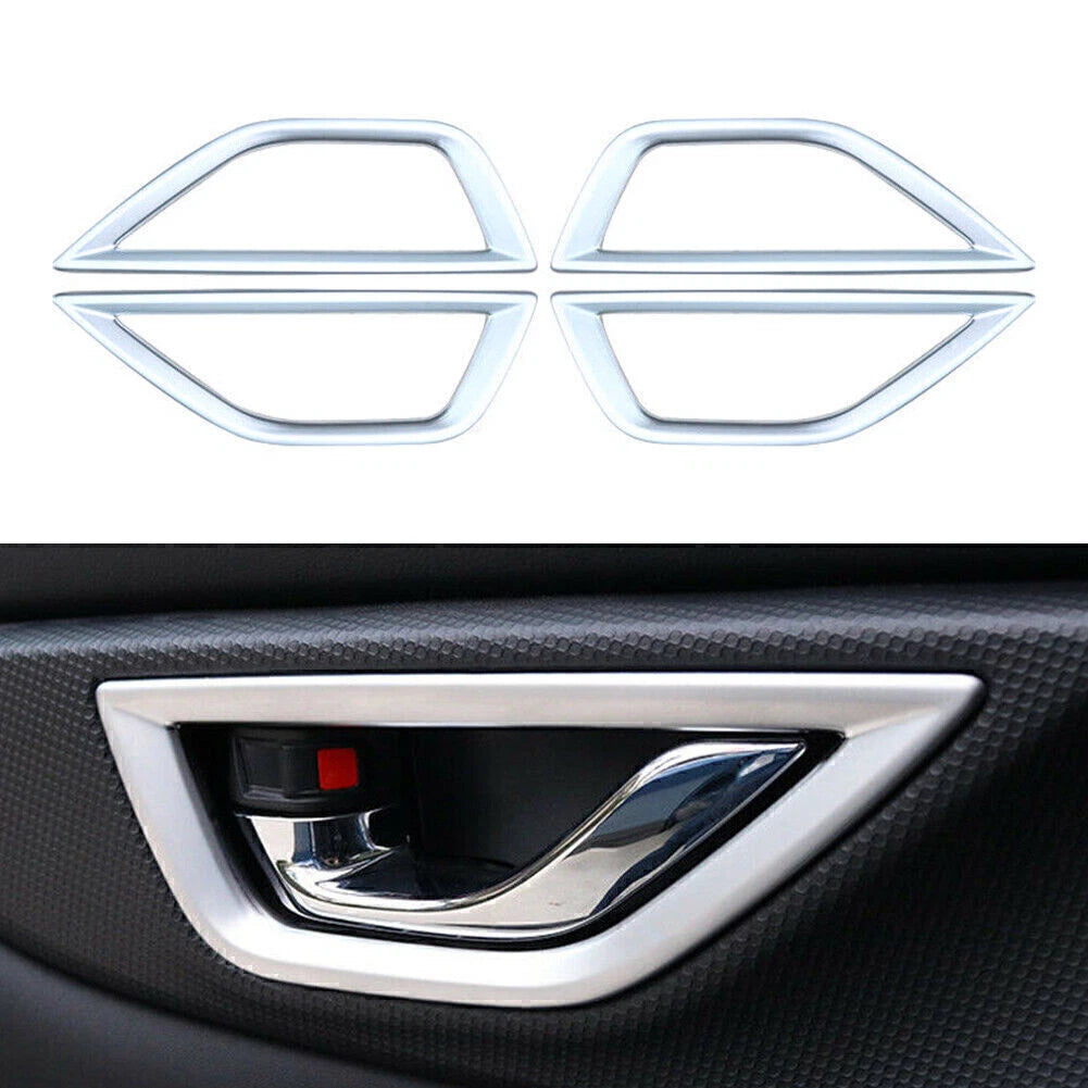 Inner Interior Door Handle Bowl Cover For Subaru Forester SK 2019 2020 Silver