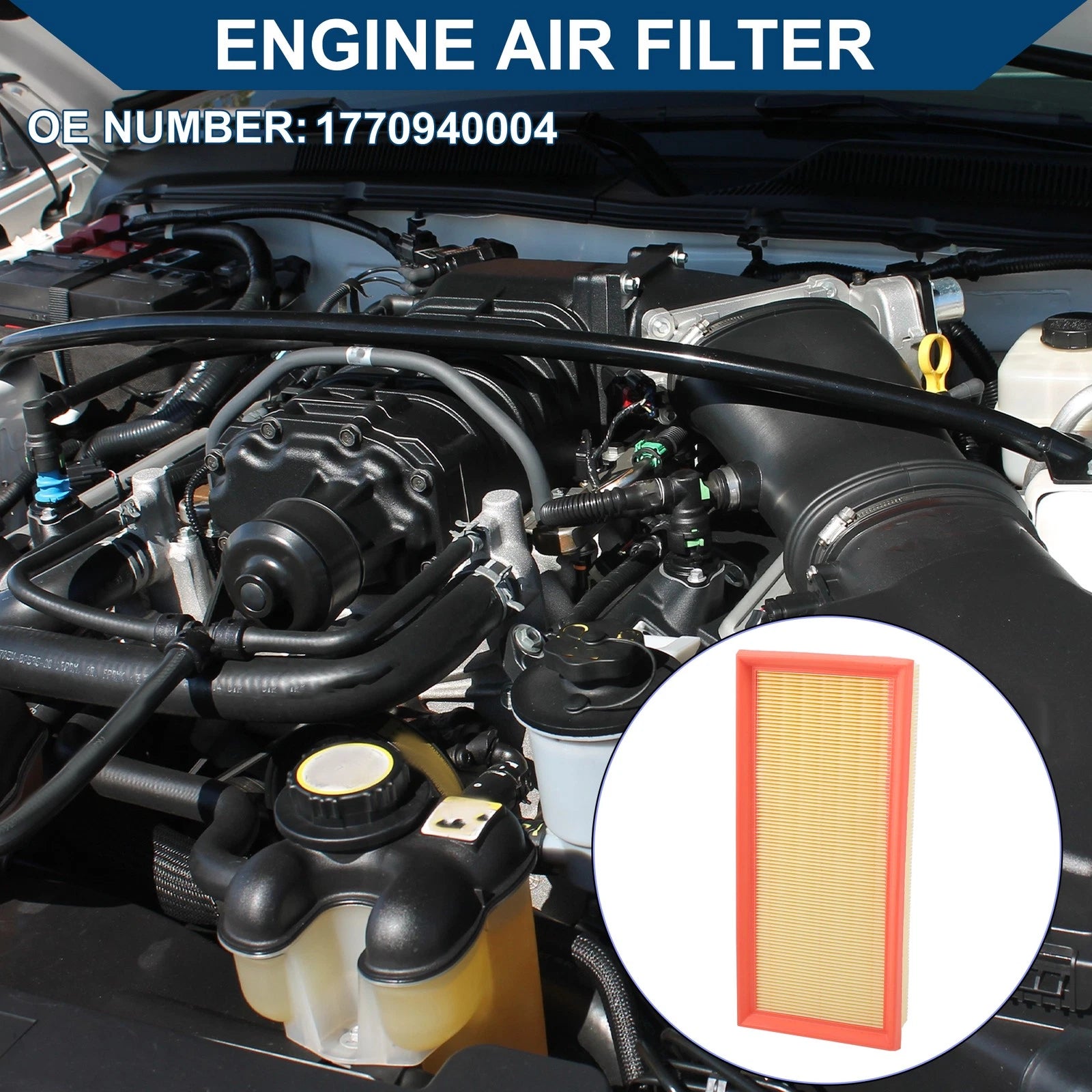 Engine Air Filter Replacement for Mercedes-Benz C63 AMG S 4.0L (2015–2017)