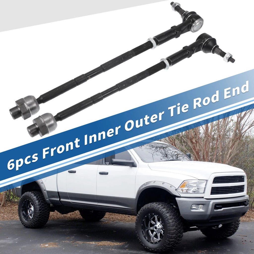 2pcs Front Outer Tie Rod End Links Kit for Dodge Ram 1500 (2006-2008) RWD