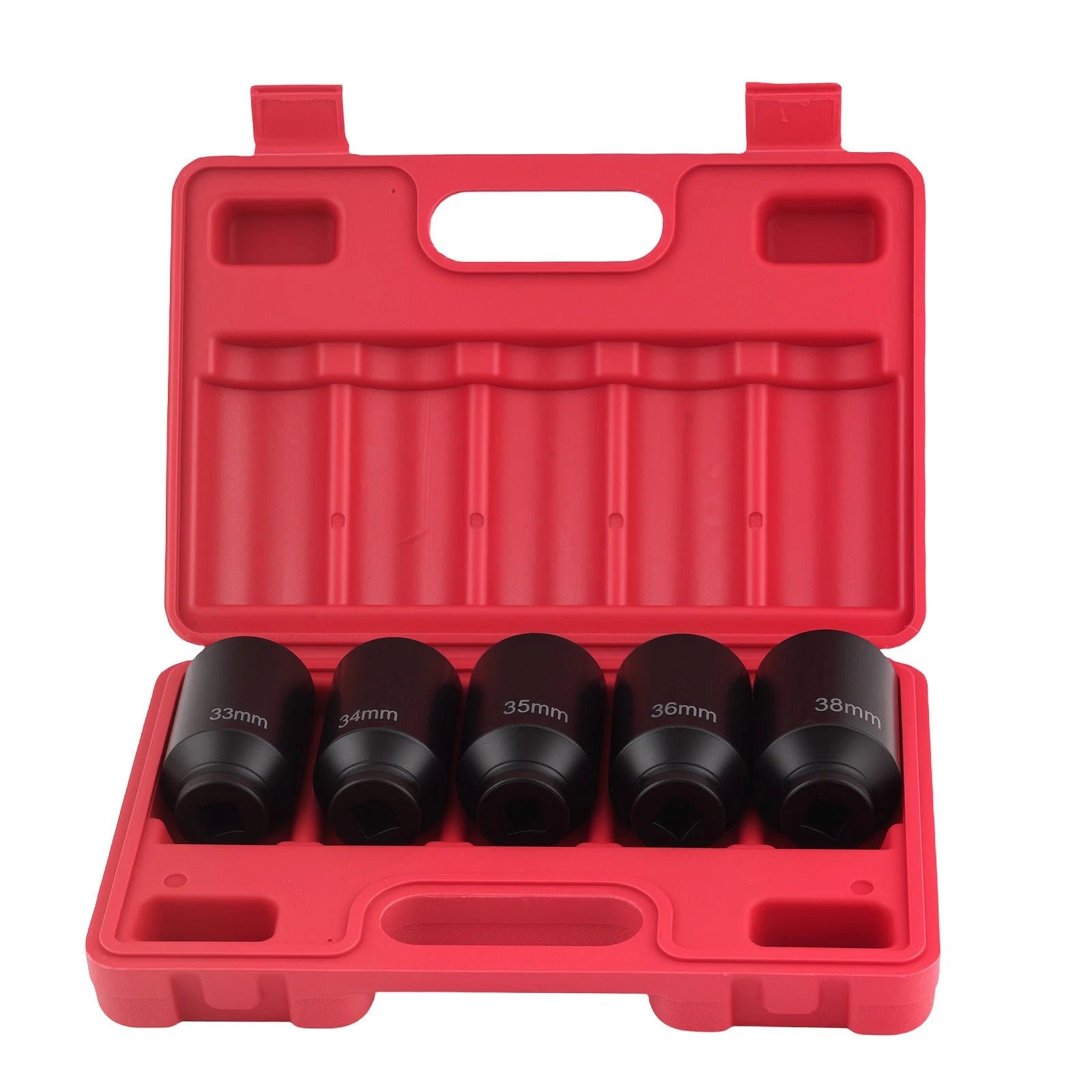 5pc Deep Impact Socket Kit for Wheel Spindle Axle Nut (1/2" Drive)