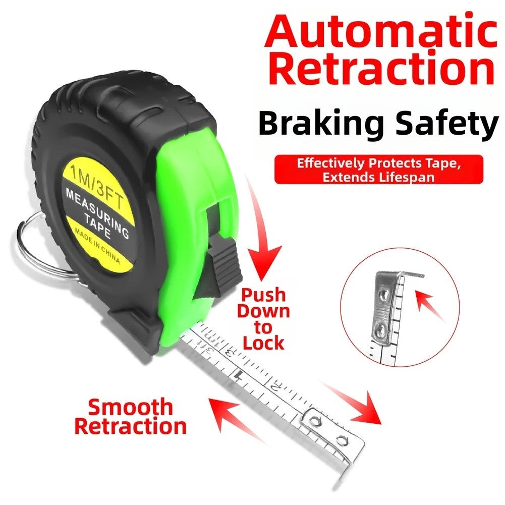 Tape Measure 1M 3FT with Keychain Ring for Compact Use