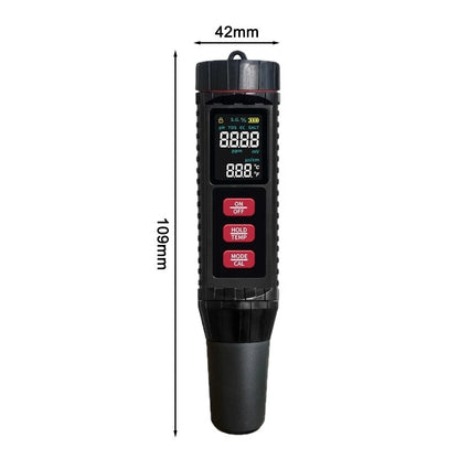 7-in-1 Water Quality Test Pen - pH Meter, Salt Concentration, ORP, Temp