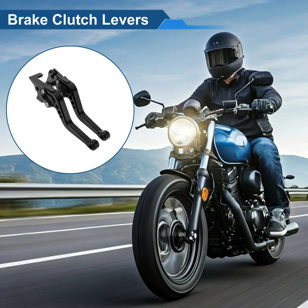 Short Brake Clutch Levers for Yamaha MT07 (2014–2022) 1 Pair Solid Black