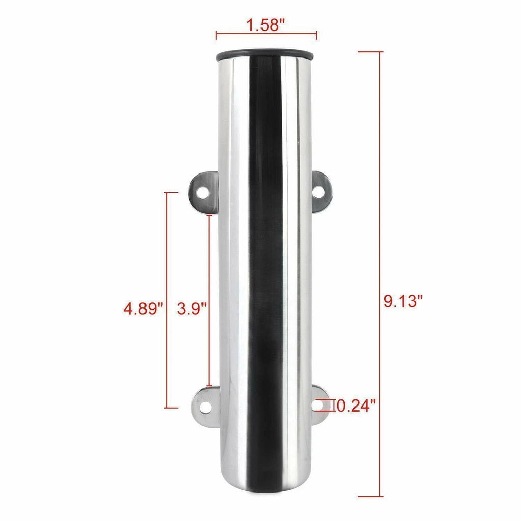2X Stainless Steel Fishing Rod Holder with Weld Brackets for Side/Transom Mount
