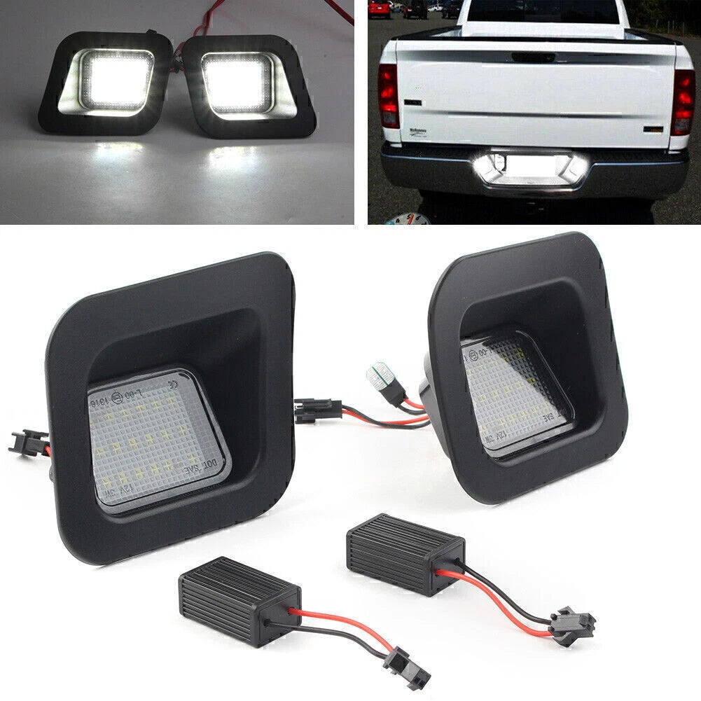 2X LED License Plate Lights for Dodge RAM 1500 2500 3500 (2003–2018)