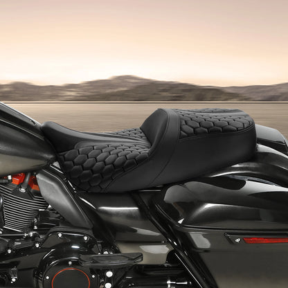 Black Rider Driver & Passenger Seat for Harley Electra Road Glide (2009–2023)