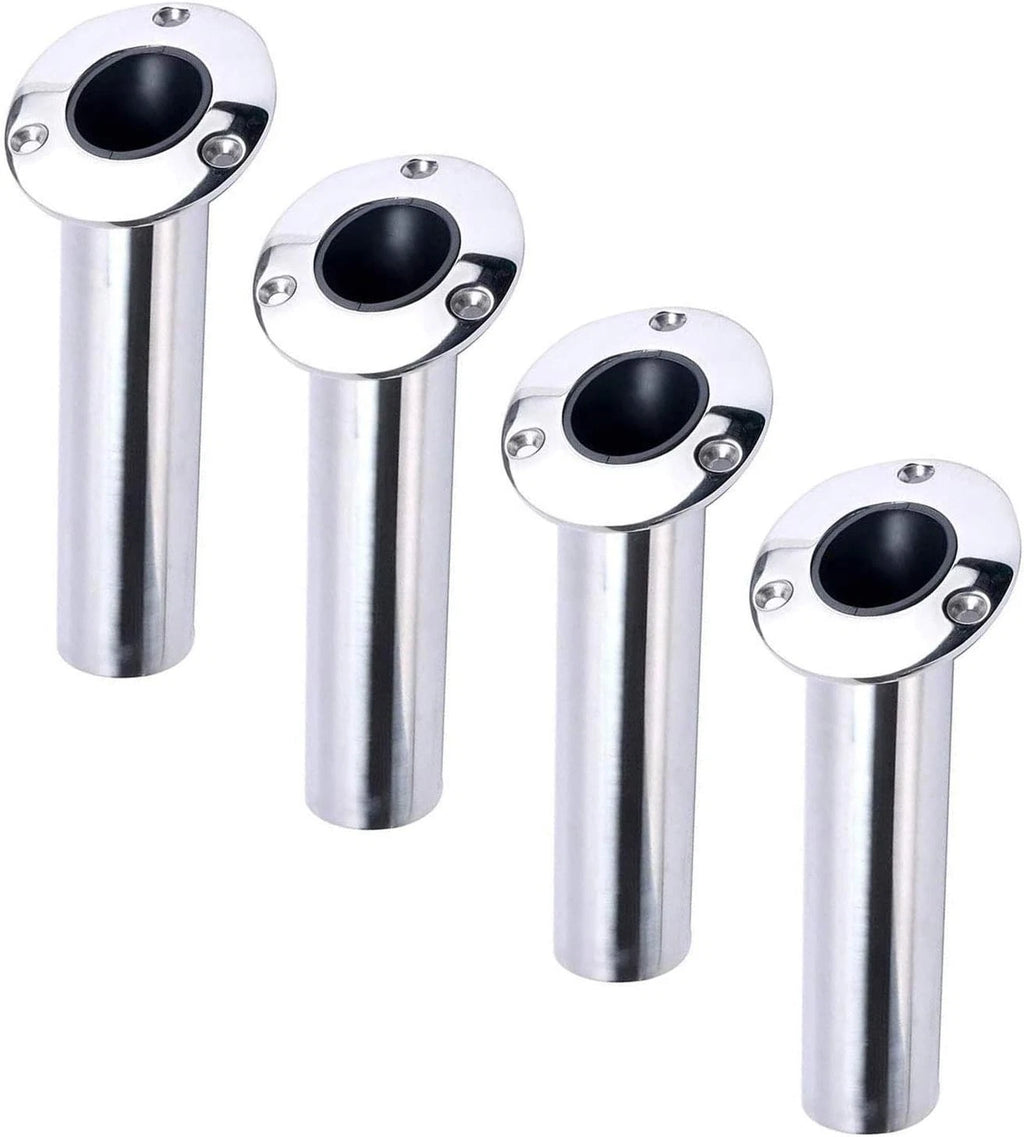 4X Flush Mount Fishing Rod Pole Holder for (316 Stainless Steel)