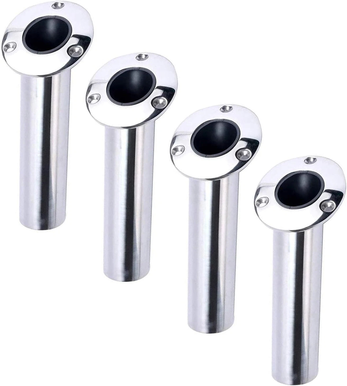 4X Flush Mount Fishing Rod Pole Holder for (316 Stainless Steel)
