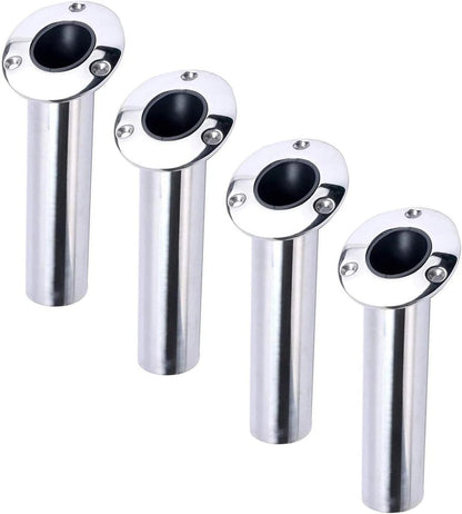 4X Flush Mount Fishing Rod Pole Holder for (316 Stainless Steel)