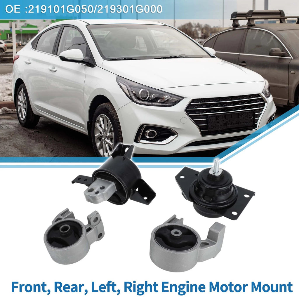 Engine Motor Trans Mount Set Replacement for Hyundai Accent (2006–2010)