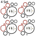 Set of 4 Carburetor Rebuild Kits for B&S 590589, 08P502, 093J02, 09P602