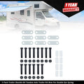 2 Packs Trailer Shackle Kit for Tandem Axle Trailers (Double Eye Spring)