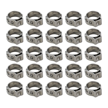 Pack of 25 Tight Grip Stainless Steel Hose Clamps