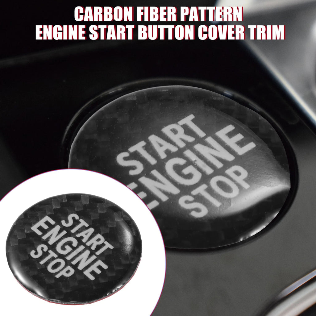 Engine Start Stop Button Cover Carbon Fiber for Volkswagen CC (2010–2017)