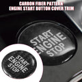 Engine Start Stop Button Cover Carbon Fiber for Volkswagen CC (2010–2017)