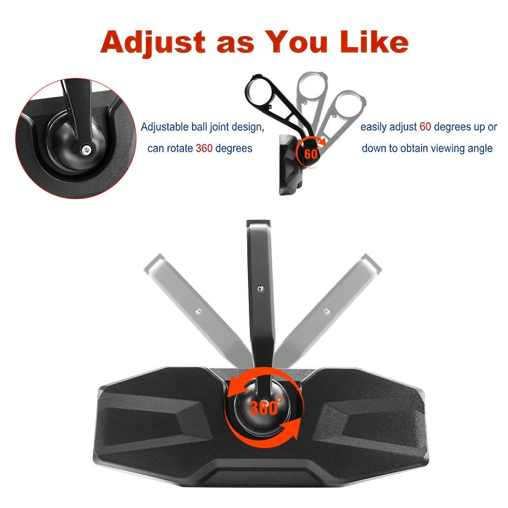 Center Rear View Mirror with 1.75" Clamp For Polaris RZR General 1000 1000 XP