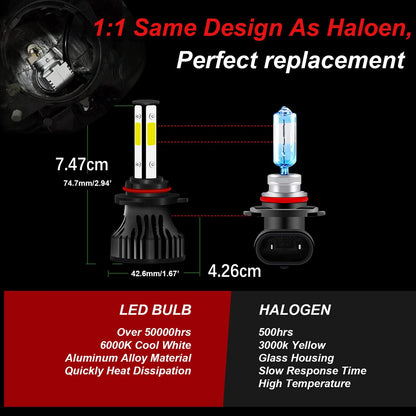 LED Headlights Fog Lights Bulbs for Chevy Silverado 1500 2500 HD (2003–2006)
