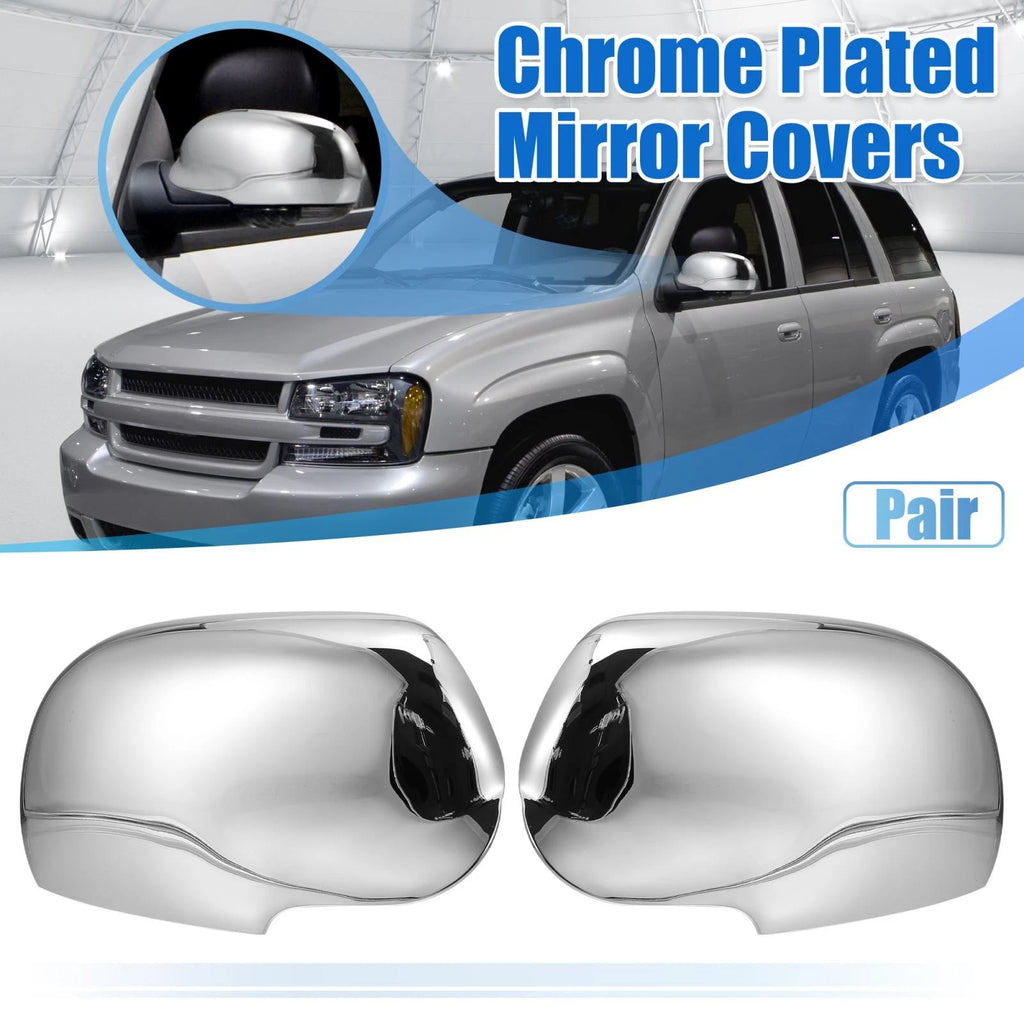 Power Mirror Cover Chrome Plated Replacement for Chevrolet Trailblazer (2002–2009)