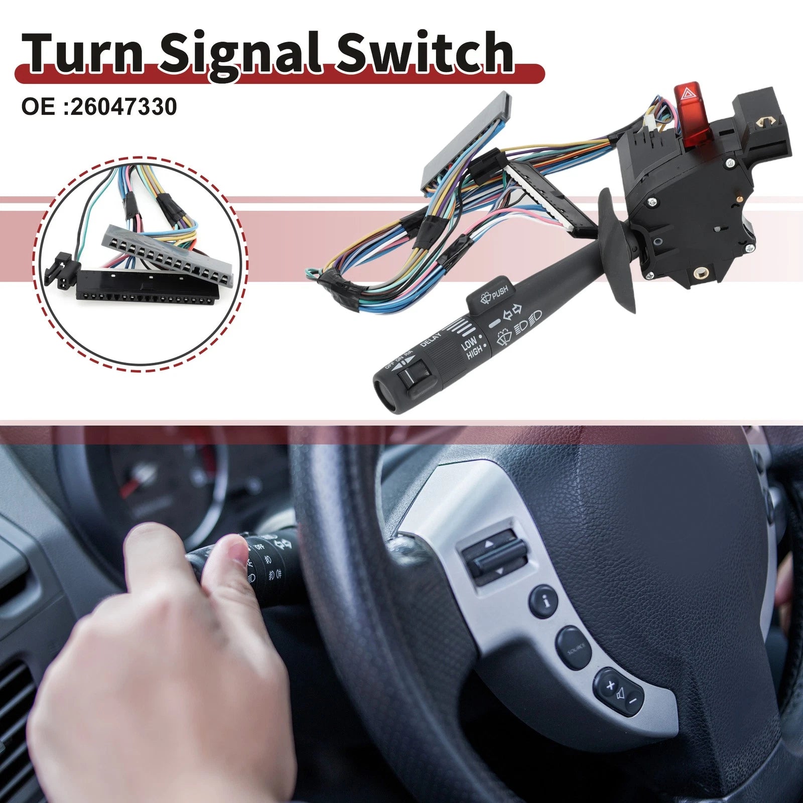 Turn Signal Switch Lever Replacement for Chevrolet Tahoe C1500 (1995–2006)