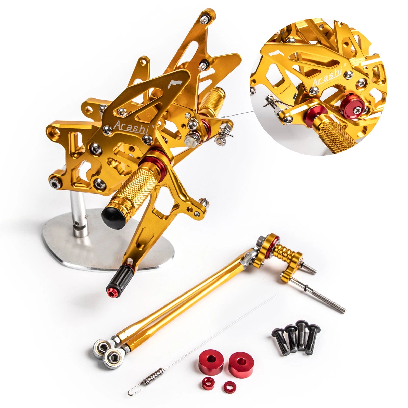 CNC Gold Adjustable Rearsets Footrest for Honda CBR600RR/ABS (2009–2022) T9