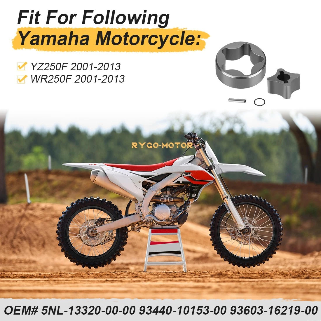 Oil Pump Rotor Set for Yamaha YZ250F WR250F (2001–2013) 5NL-13320-00-00
