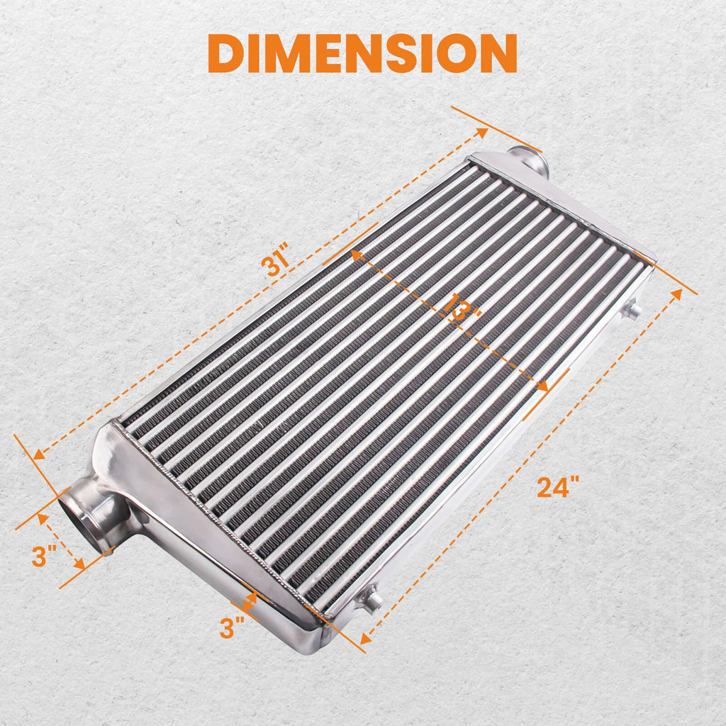 Front Mount Intercooler for Universal Application (600x300x76mm, 3" In/Out)