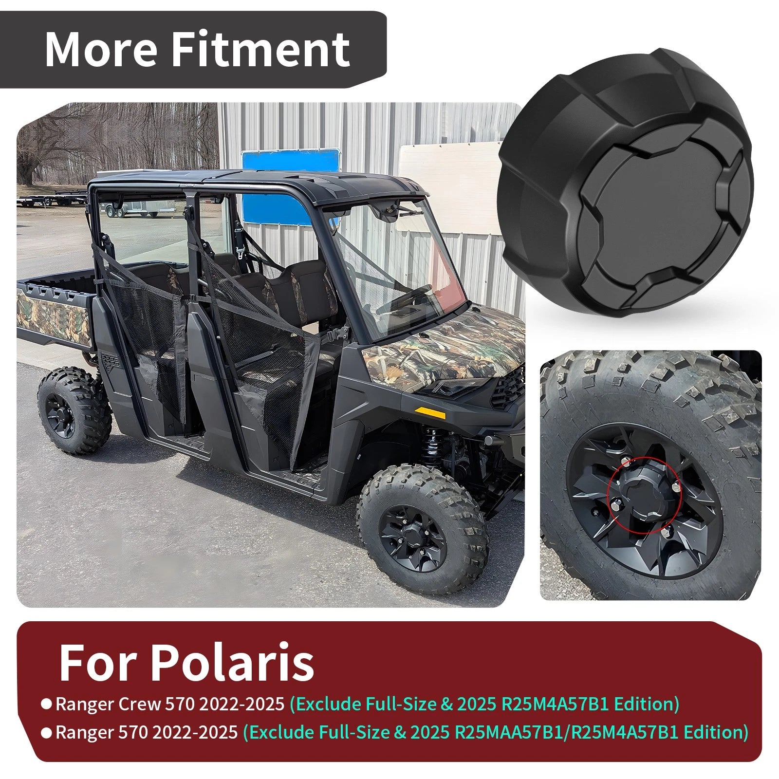 Rear Rim Cap for Polaris Ranger Crew SP 570 (2022–2025) 1524066-458