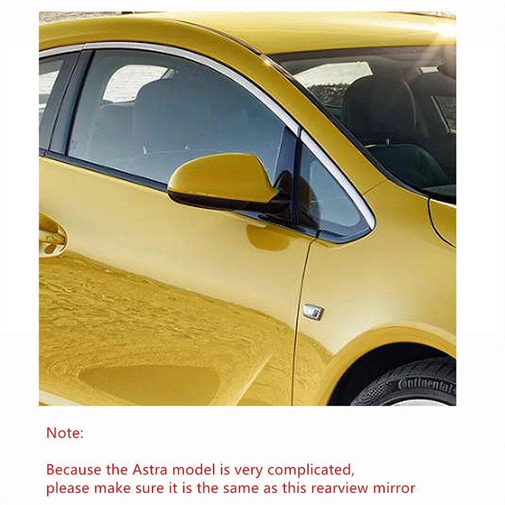 Set of 2 Rear View Mirror Covers for Opel Vauxhall Astra J (2010–2013)