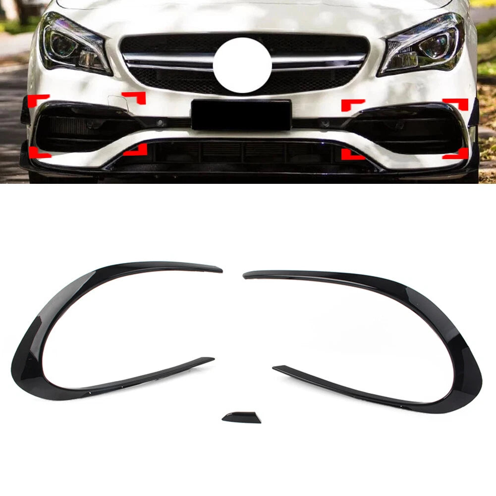 2X Front Bumper Fog Light Splitter for Mercedes Benz CLA Class W117 C117 (2016–2018)