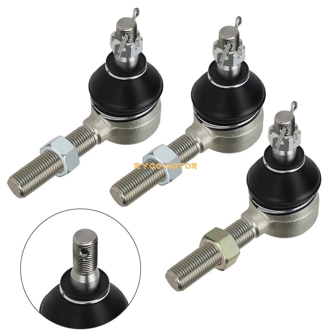 3X Tie Rod Ends for Club Car DS Golf Cart (1976–2008)