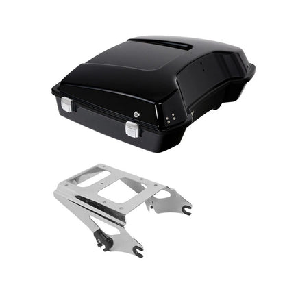 2X Razor Trunk Chrome Two Up Mount Rack for Harley Touring (2009–2013)