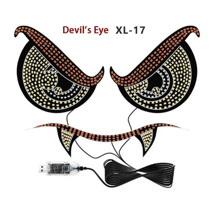 Dynamic USB Devil Eye LED Light for Truck Car (No Wiring Required)