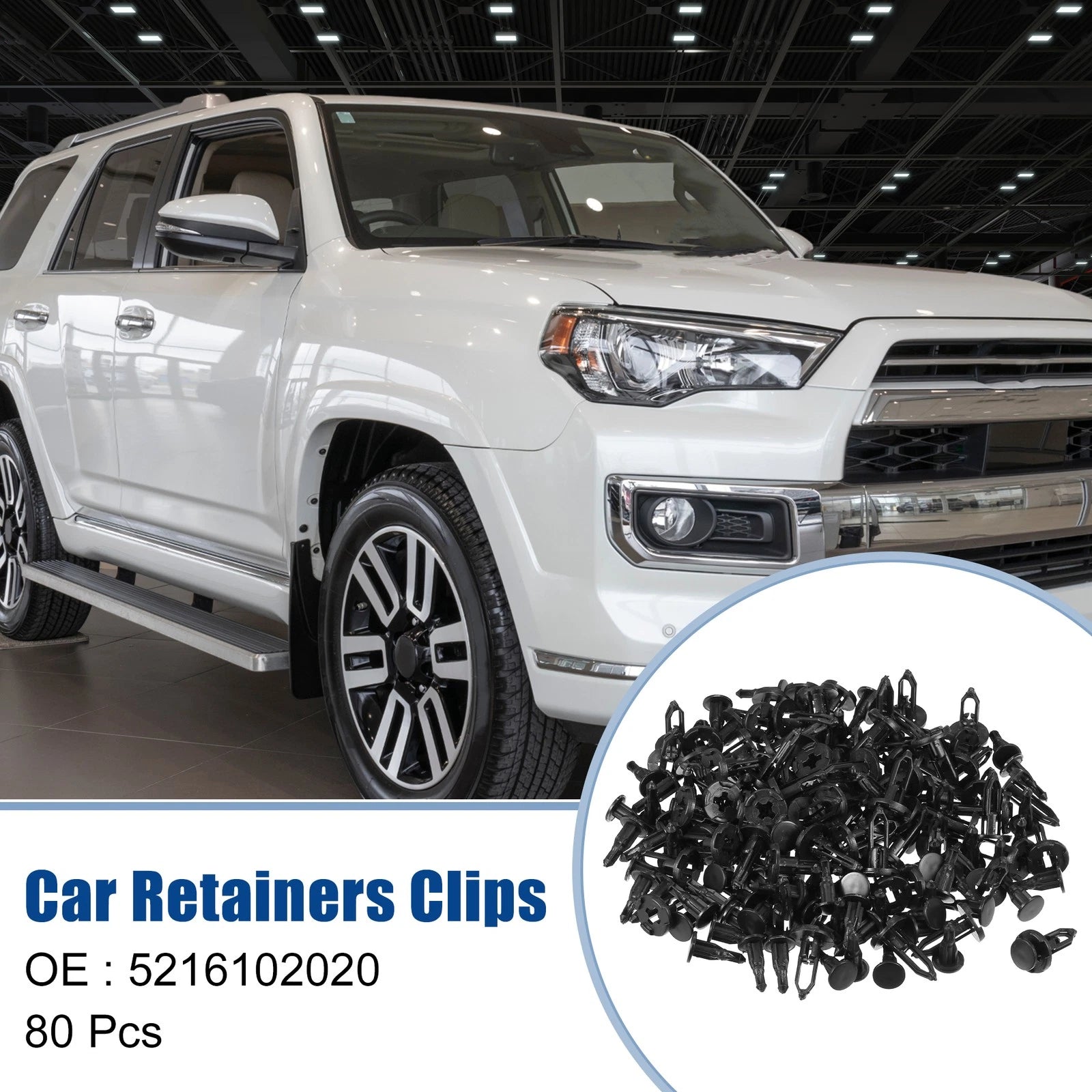 Front Bumper Retainer Clips 80 Pcs Replacement for Toyota Corolla (2019–2022)