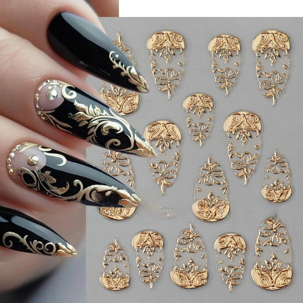 3D Heart Nail Stickers for Quick Manicure Transformation