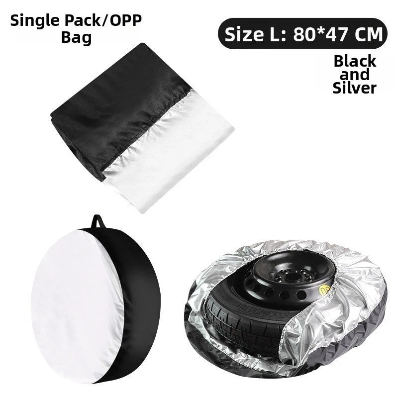 Waterproof UV Resistant Tire Cover with Elastic Hook for Secure Fit on SUVs