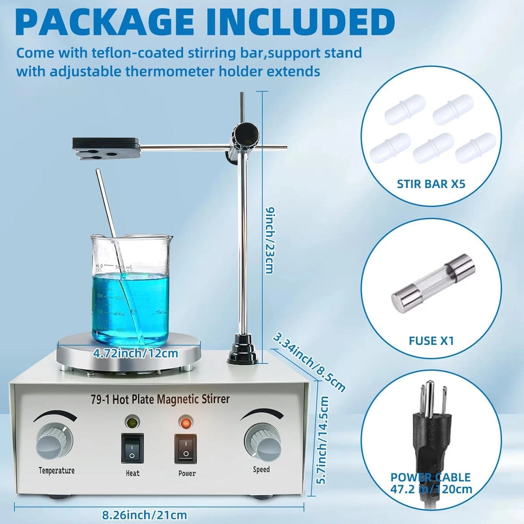 Digital Hot Plate Magnetic Stirrer for Lab Heating Mixer (1000mL)