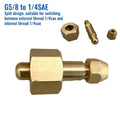 Bottle Adapter for R134A W21.8 to 1/4 SAE (1/4" Thread)