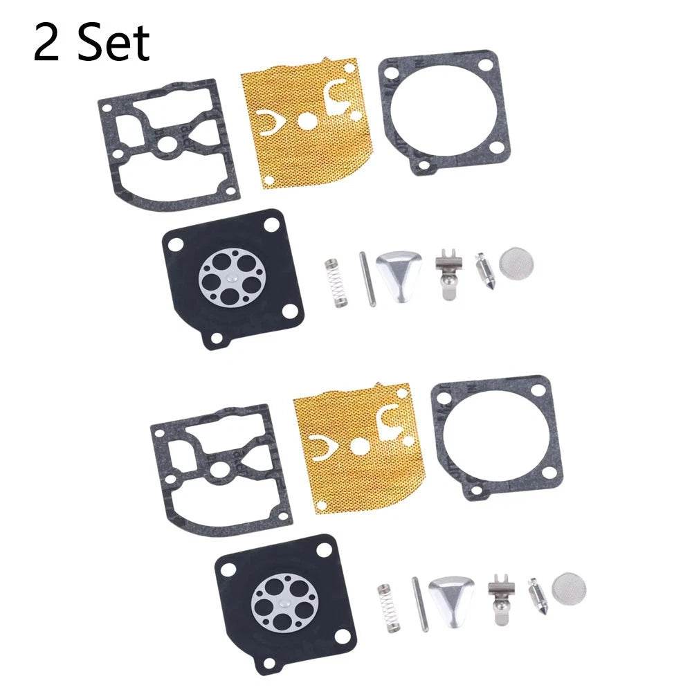 Set of 2 Carburetor Repair Kits for Jonsered 2041 2045 2050 ZAMA RB-45
