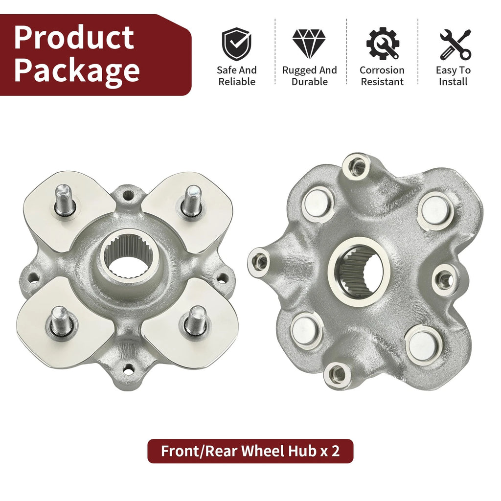 Set of 4 Wheel Hubs for Yamaha Grizzly 700 YFM700 4x4 FI EPS (2007–2024) 3B4-25111-11-00