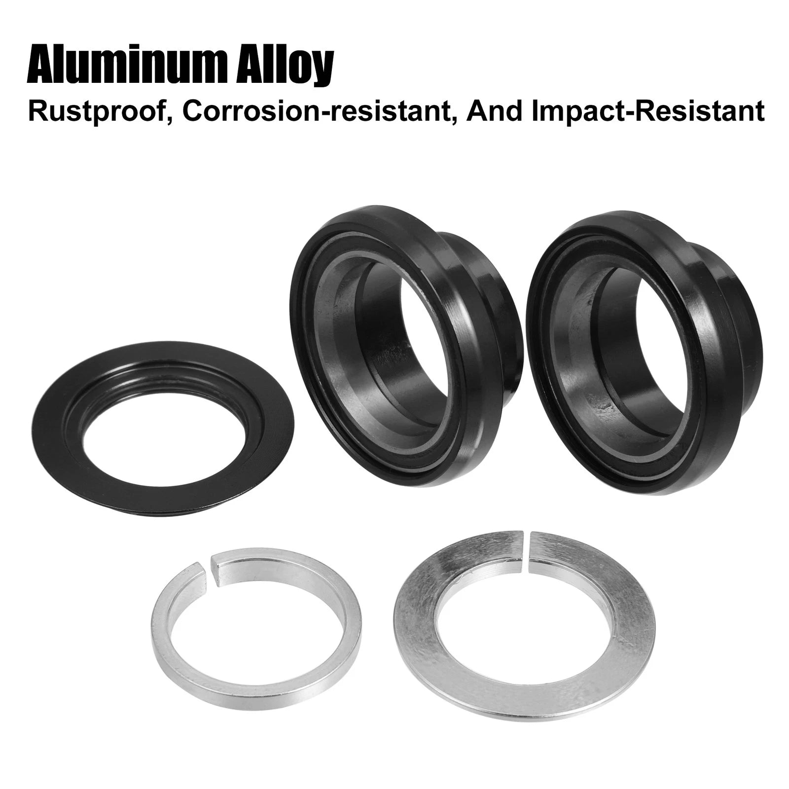 Bicycle Headset Bearing Replacement for Threadless MTB Road Bike (29.6mm) (Black)