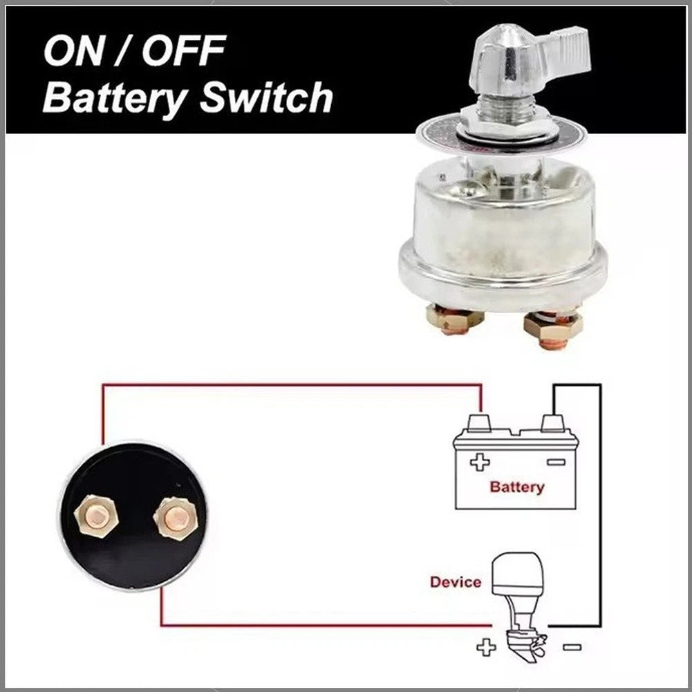 Stainless Steel Battery Isolation Switch for Car Truck RV Marine Applications