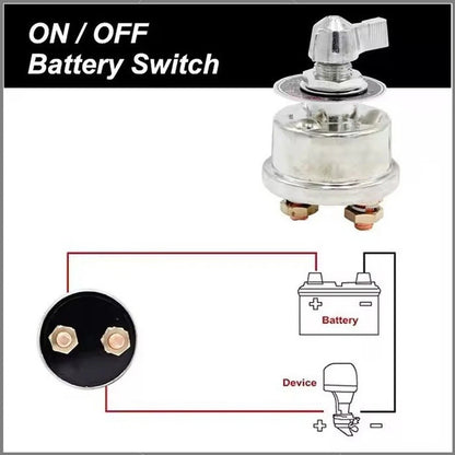 Stainless Steel Battery Isolation Switch for Car Truck RV Marine Applications