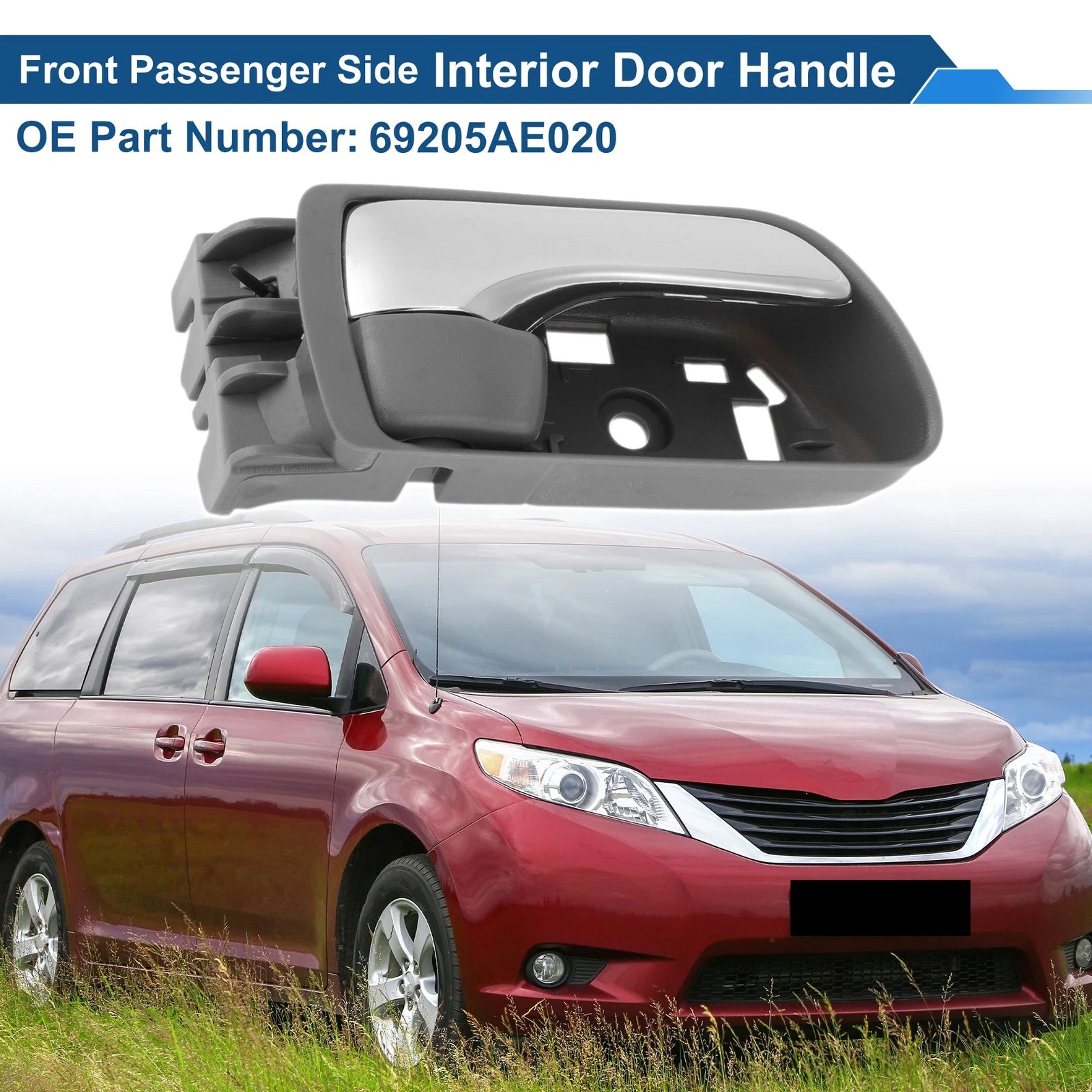 Front Driver Side Interior Door Handle Replacement for Toyota Sienna (2004–2010)