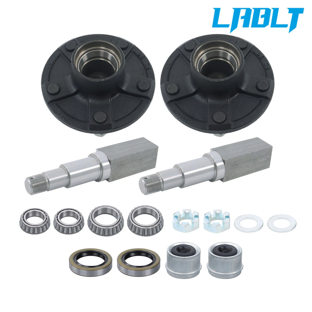 2PC Trailer Hub Bearings Assembly for Square #84 Spindles (5 on 4.5" & 5 on 5.5")