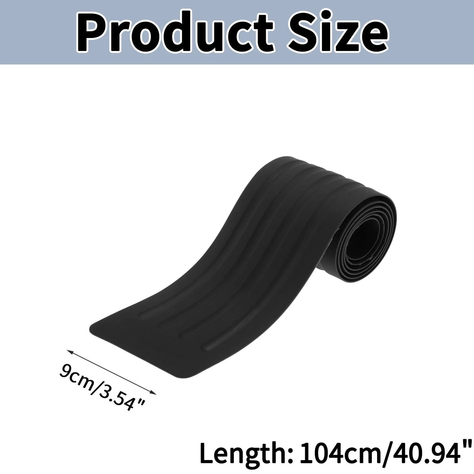 Rear Bumper Edge Guard for - 104cm Black 1pc